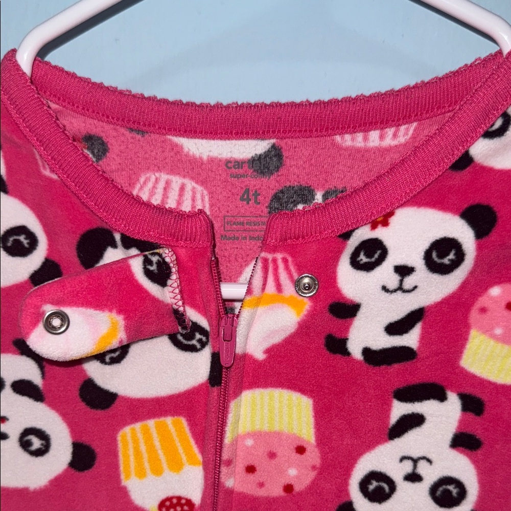 Carter's Pink Panda and Cupcake Footie - Picture 4 of 11